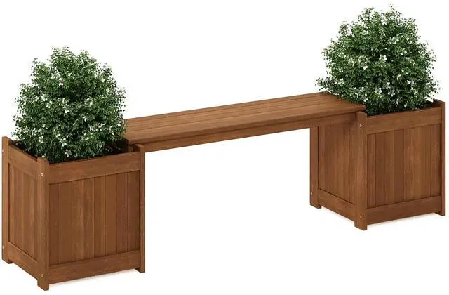 Main image of Furinno FG16011 Tioman Hardwood Flower Box, Brown