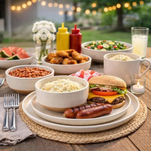 Alt view image 7 of 7 - AmorArc Ceramic Dinnerware Sets, Handpainted Plates and Bowls Set with Rustic Terracotta Underside, Scratch Resistant Stoneware Dishes Set, Dishwasher & Microwave Safe