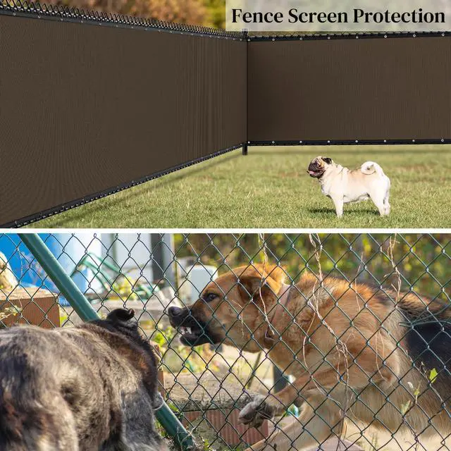 Alt view image 6 of 7 - Winpull Privacy Fence Screen 6' x 50', Heavy Duty 170GSM HDPE Mesh, 95% Privacy, Reinforced Edges with Grommets for Chain Link & Wood Fences, Patio, Balcony & Yard