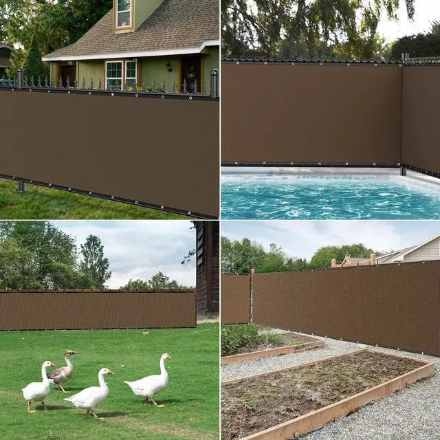 Alt view image 7 of 7 - Winpull Privacy Fence Screen 6' x 50', Heavy Duty 170GSM HDPE Mesh, 95% Privacy, Reinforced Edges with Grommets for Chain Link & Wood Fences, Patio, Balcony & Yard
