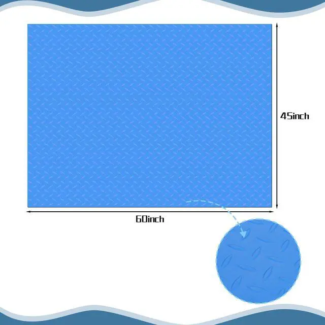 Alt view image 2 of 7 - 45x60 inches Swimming Pool Ladder Mat Protective Swimming Pool Step Pad for Above Ground Swimming Pool Ladder Pad Vinyl Non-Slip Pool Liner