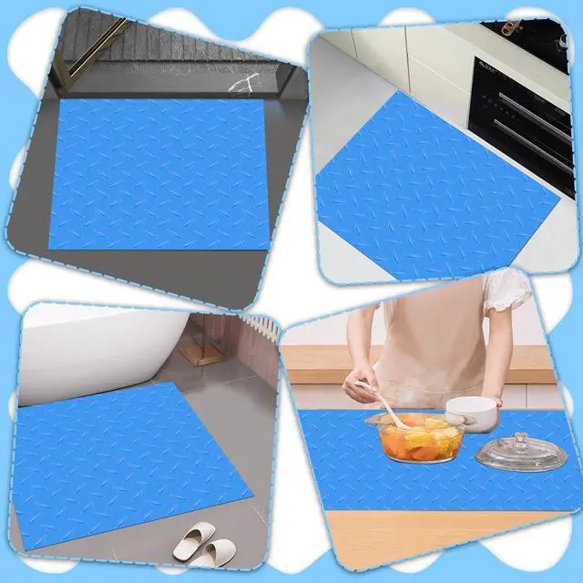 Alt view image 6 of 7 - 45x60 inches Swimming Pool Ladder Mat Protective Swimming Pool Step Pad for Above Ground Swimming Pool Ladder Pad Vinyl Non-Slip Pool Liner