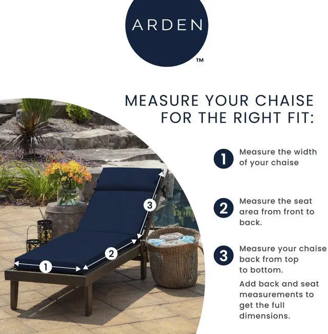 Alt view image 3 of 7 - Arden Outdoor Chaise Cushion, 21 in x 72 in, Weather-Proof, Rain-Proof, Fade Resistant Patio Cushion for Chaise Lounger Simone Blue Tropical