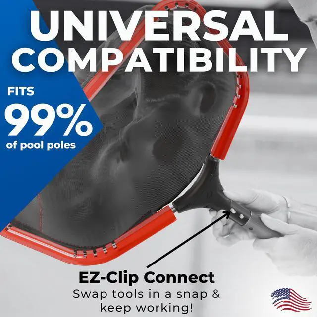Alt view image 5 of 7 - ProTuff 23" Fine Pool Net for PROS 490 Promise Unlimited Unconditional Replacement Cleans 3X Faster Than Vacuum Wide Pool Skimmer Net with Deep Bag for Easy Maintenance of Leaves, Bugs, Debris