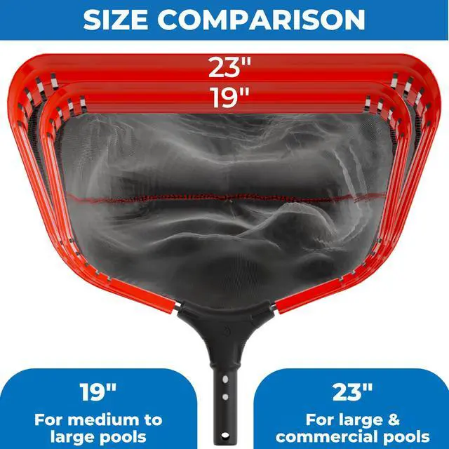 Alt view image 7 of 7 - ProTuff 23" Fine Pool Net for PROS 490 Promise Unlimited Unconditional Replacement Cleans 3X Faster Than Vacuum Wide Pool Skimmer Net with Deep Bag for Easy Maintenance of Leaves, Bugs, Debris