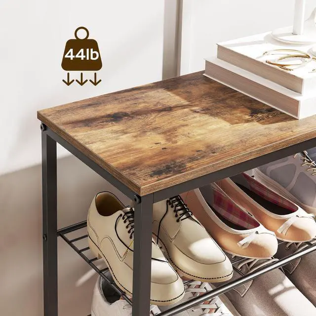 Alt view image 5 of 7 - YATINEY 8 Tier Shoe Rack, Shoe Storage Organizer, Large Capacity Shoe Shelf Holds 32 Pairs of Shoes, Sturdy and Stable, for Entryway, Hallway, Closet, Dorm Room, Rustic Brown SS08BR