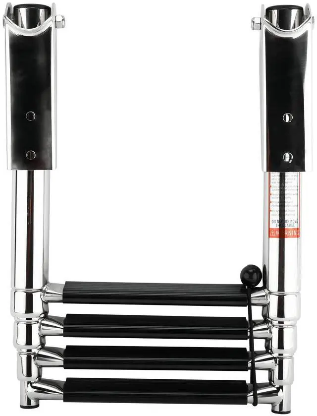 Alt view image 5 of 7 - Amarine Made 4 Step Stainless Steel Telescoping Boat Ladder Swim Step