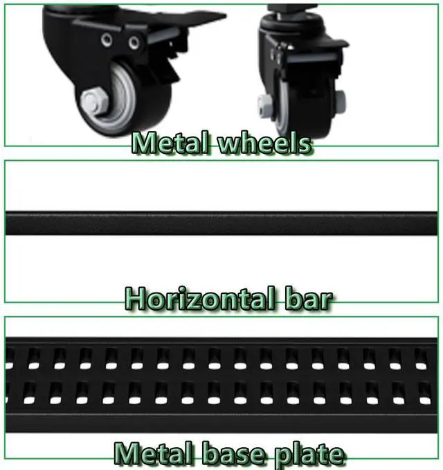 Alt view image 6 of 6 - YIZAIJIA Plant Stand Indoor 3 Tier Metal Outdoor Tiered Stands Shelf With wheel for Multiple Plants Potted Ladder Plant Holder Table Plant Pot Stand for Window Garden Balcony Living Room 3 Tier-Black