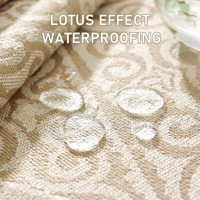 Alt view image 4 of 6 - UWWGKK Linen Tablecloths for Rectangle Tables,Fabric Tablecloth Advanced Waterproofing Technology for Dinningroom,Farmhouse