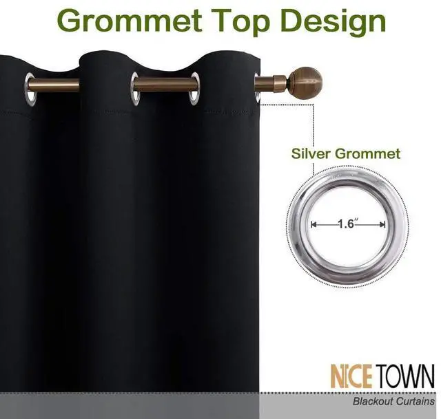 Alt view image 2 of 6 - NICETOWN Room Separating Divider, Room Divider Curtain Screen Partition, Function Thermal Blackout Patio Door Panel, Sliding Door Insulated Curtain for Patio, Black, 12.5ft Wide x 8ft Long