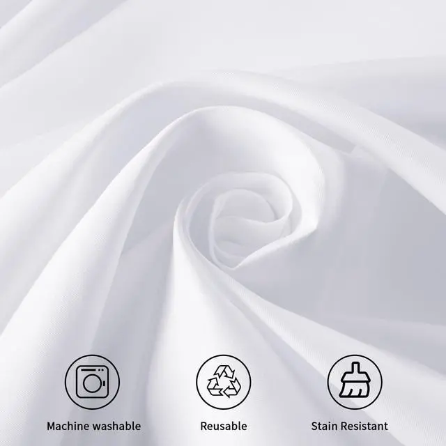 Alt view image 4 of 7 - Fixwal 6 Pack White Round Tablecloth, 120 Inch Round Table Cloth Polyester Fabric Washable Table Covers for Wedding, Party, Banquet, Christmas Decorations, Birthday Events