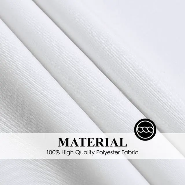 Alt view image 6 of 7 - Aocoz Round Tablecloth 120 Inch 6 Pack White Tablecloths Washable Decorative Linen Polyester Table Clothes Cover for Dining Table Banquets Buffet Parties and Wedding