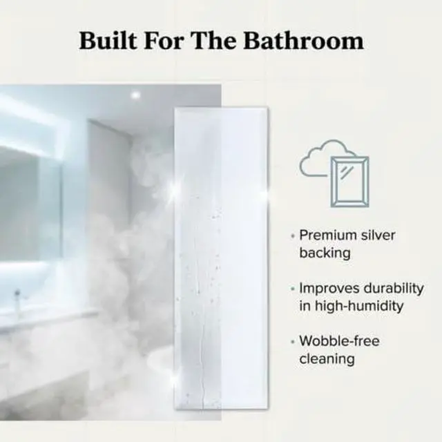 Alt view image 5 of 7 - Better Bevel 16" x 60" Frameless Full-Length Rectangle Mirror | 1" Beveled Edge | Wall Mirror
