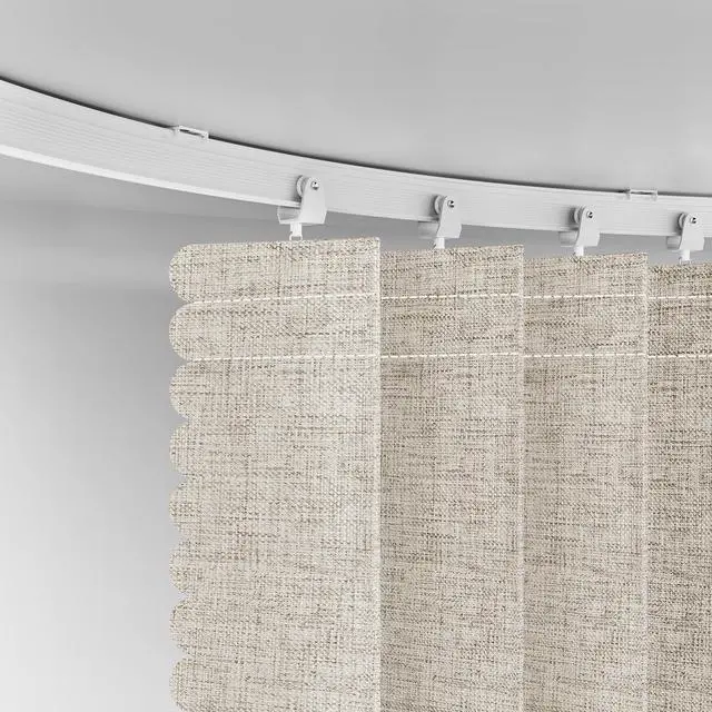 Alt view image 5 of 7 - 100% Blackout Room Divider Curtains Screen Partitions, Blackout Sound Reducing Divider Room Panel for Doorway Glass Window Sliding Door Patio(Cream White, W100 x L84, 1 Pack)