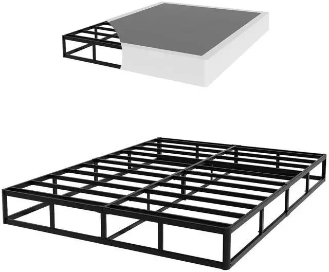 Main image of YORMDMO Queen Size Box Spring, 9 Inch Height-Profile Box Springs with Washable Cover, Heavy Duty Metal Mattress Foundations Easy Assembly Noise-Free
