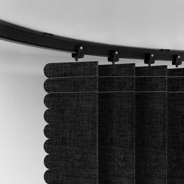 Alt view image 5 of 7 - Room Divider Curtain Sets with Flexible Ceiling Track, Privacy Soundproof Curtain for Bedroom Office Patio Sliding Door(Black, W100 x L84, 1 Pack)