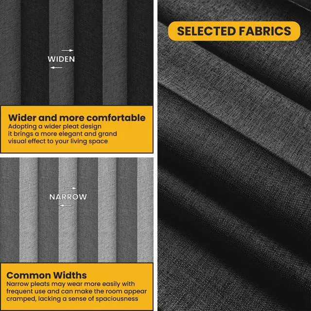 Alt view image 6 of 7 - Room Divider Curtain Sets with Flexible Ceiling Track, Privacy Soundproof Curtain for Bedroom Office Patio Sliding Door(Black, W100 x L84, 1 Pack)