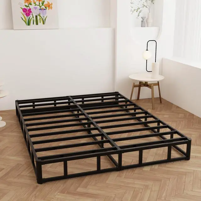 Alt view image 5 of 7 - Maenizi 9 Inch Box Spring for Queen Bed, Heavy Duty Metal Box Spring Bed Base with Fabric Cover, Mattress Foundation, Easy Assembly, Noise Free, Black
