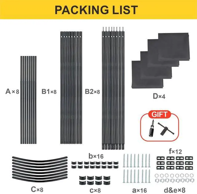 Alt view image 6 of 6 - MAYOLIAH 4 Panel Privacy Screen Room Dividers 6FT Tall Portable Office Wall Divider for Rooms Separator 136" x20"x71", Grey