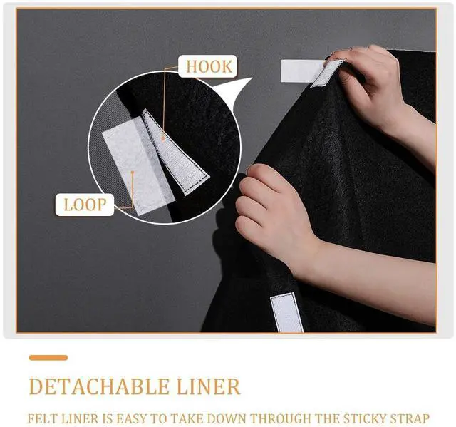 Alt view image 6 of 7 - RYB HOME Soundproof Curtains 84 inches - 3 Layers Blackout Curtains Noise Cancelling Thermal Insulted Drapes for Door Window Living Room Nursery Divider Drapes, W 52 x L 84 inch, Gray, 1 Pair