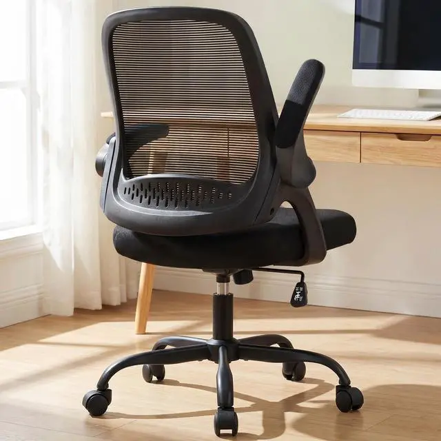 Main image of NEO CHAIR Office Chair Gaming Desk Computer Mesh Ergonomic Chair with Flip-up Arms Comfy Lumbar Support Adjustable Height Rolling Wheels Chair for Home Office (All Black)