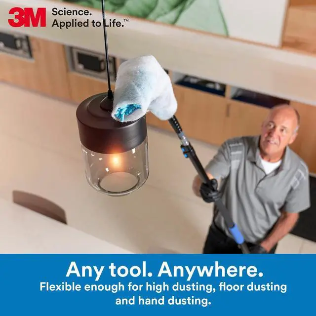 Alt view image 3 of 6 - 3M Easy Trap Sweep and Dust Sheets, 1 Roll of 250 8" x 6" Sheets, Disposable Easy Sweep Floor Duster, Picks Up 8x More Dirt, Dust, Sand, Hair, Works on Dry or Wet Surfaces, 55654W