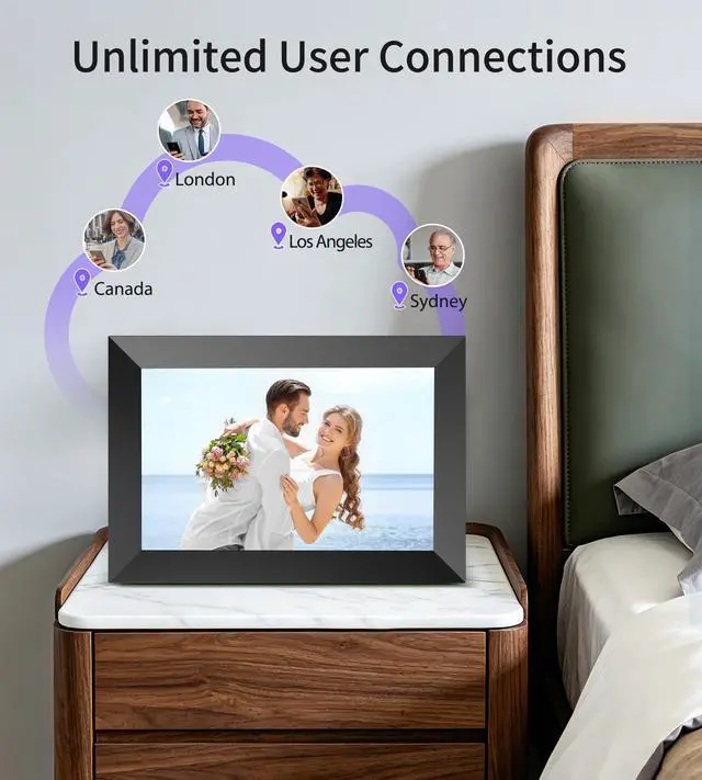 Alt view image 7 of 7 - Uhale 10.1" Digital Picture Frame with 32GB Storage Support SD Card, Electronic Photo Frames with 1280x800 HD IPS Touch Screen, Instantly and Securely Share Memories, Send Wishes from Anywhere
