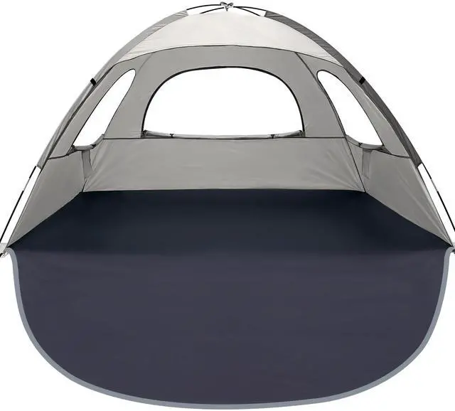 Main image of WhiteFang Beach Tent Anti-UV Portable Sun Shade Shelter for 6 Person, Extendable Floor with 3 Ventilating Mesh Windows Plus Carrying Bag, Stakes and Guy Lines (Baby's Breath)