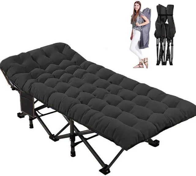 Main image of LILYPELLE Oversized XXL Folding Camping Cot, 78" L x 32" W x 18" H Heavy Duty Sleeping Cots with Carry Bag, Double Layer Oxford Portable Travel Camp Cots for Home, Office Nap and Outdoor Beach