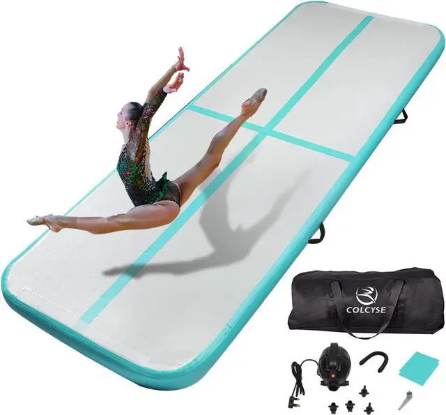 Main image of Agilepeak Inflatable Gymnastics Tumbling Mat, 4/8 Inch Thick 10/13/16/20/23FT Training Mat with Electric Air Pump, Non-Slip Waterproof PVC for Home Gym Outdoor Cheerleading Yoga Taekwondo