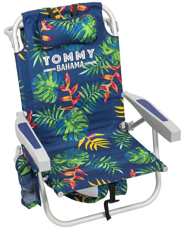 Main image of Tommy Bahama 5 Position Beach Chair (Green Leaves)