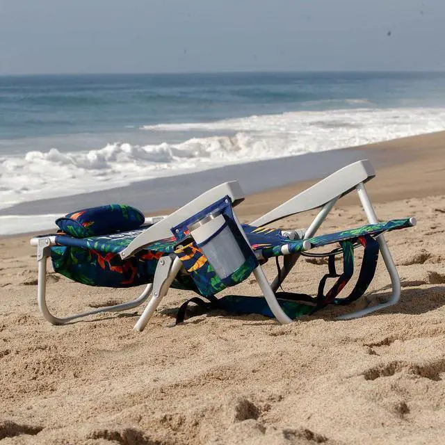 Alt view image 3 of 5 - Tommy Bahama 5 Position Beach Chair (Green Leaves)