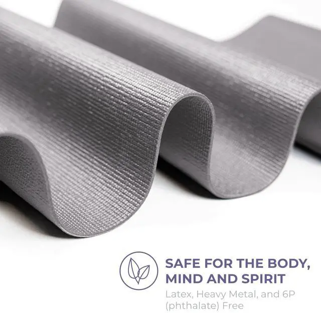 Alt view image 2 of 7 - Sunshine Yoga Voyage Yoga Mat, 6 Pack, 72" x 24" Professional Studio and Gym Bulk Yoga Mats, 5mm Thick, Durable, Anti-Tear, Non Slip Fitness and Exercise Mats, Cool Gray