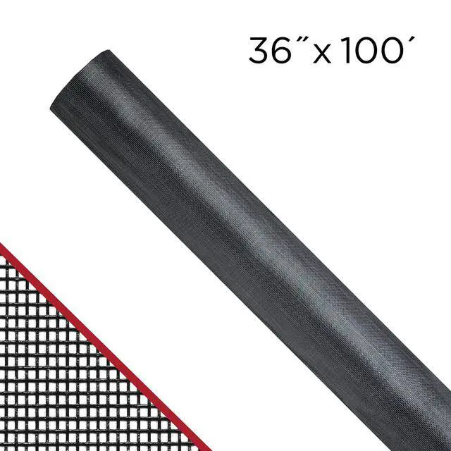 Alt view image 2 of 5 - ADFORS Extra Strength Screen, 36 Inches x 100 Feet Roll - Heavy-Duty Replacement Screen for Windows and Doors - Charcoal
