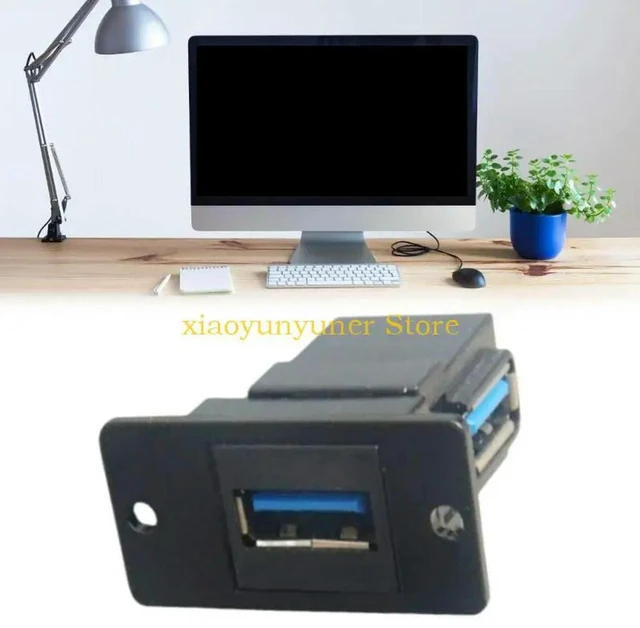 Alt view image 3 of 3 - Fast Charging USB Two Head Panel Socket Toolless Installation Plastic Housing