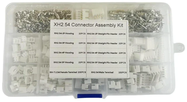 Main image of XH2.54MM Connector Set (560PCS): Housing, Terminals, Straight Pin Headers, Male & Female Contacts