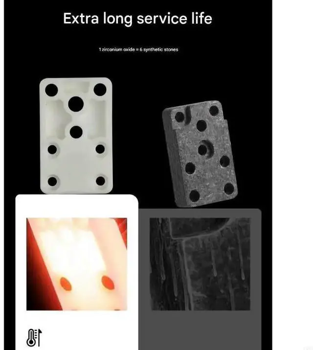 Alt view image 3 of 3 - Right End Heating Block for H2D Printers Incorporating Ceramic Zirconia Ensuring Long Life and Stability