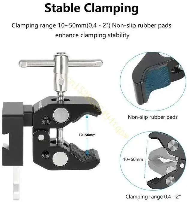 Alt view image 3 of 3 - Aluminum V Lock Quick Release Mount Adapter Multipurpose Super Clamp 45BD