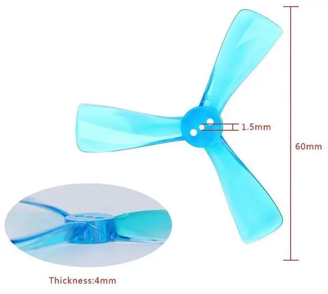 Alt view image 3 of 6 - For Nazgul Cine 2525 2.5Inch 3 Blade Propeller Prop CW CCW