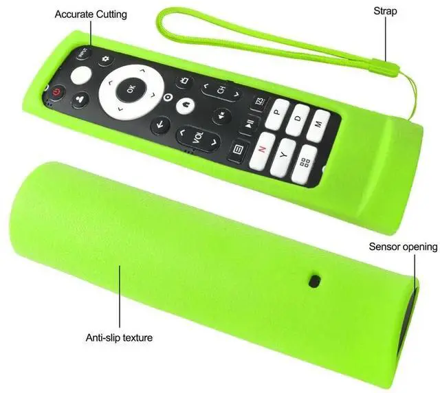 Alt view image 2 of 3 - Silicone Remote Control Cover For ERF3N90H ERF3M90H ERF3L90H For Hisense TV-Non-Slip Design