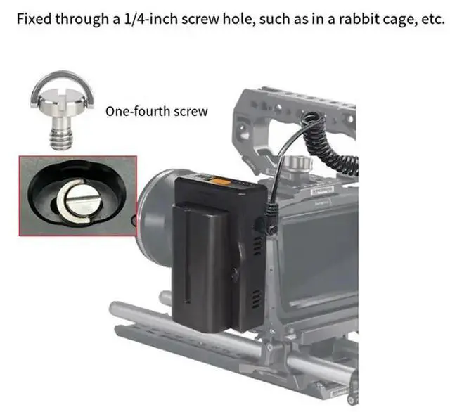 Alt view image 3 of 3 - For NP-F Adapter Plate Featuring DC12V DC8V USB-A Output Cold Shoe Connector 1/4 Inch Screw Hole