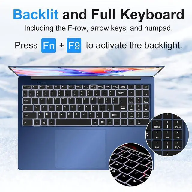 Alt view image 6 of 7 - NIAKUN Gaming Laptop,Windows 11 Pro Laptops with Office 365,16 Inch Laptop Computer 2026,16GB RAM 1TB SSD,N150 Processor(4C/4T),6000 mAh Battery,Backlit Keyboard,1200P FHD,2-Year Warranty,Business