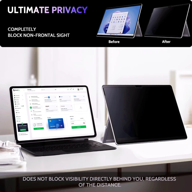 Alt view image 4 of 5 - Peslv NanoSuction Privacy Screen for Surface Pro 7Plus/7/6/5/4/3-12.3"