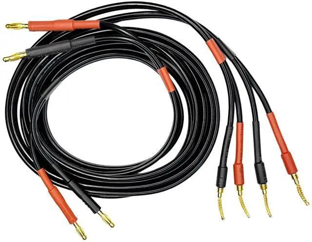 Alt view image 3 of 5 - CNCESS CESS-277-6f Spring Clips Braided-Type Pin Banana Plug to Standard-Type 4mm Banana Plug Speaker Cable, 12 Gauge 680 Strand Count Super Soft Silicone Wire (6 FEET)