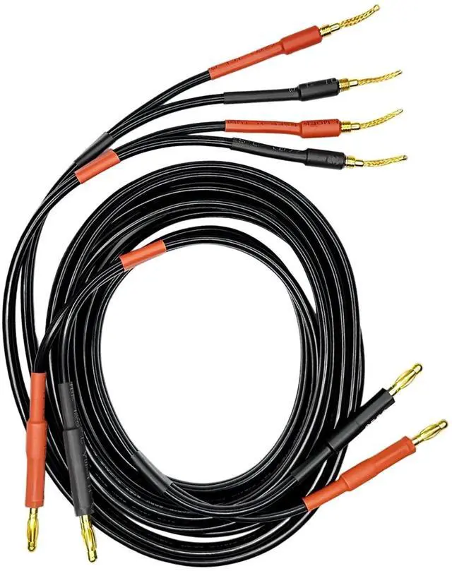 Alt view image 5 of 5 - CNCESS CESS-277-6f Spring Clips Braided-Type Pin Banana Plug to Standard-Type 4mm Banana Plug Speaker Cable, 12 Gauge 680 Strand Count Super Soft Silicone Wire (6 FEET)