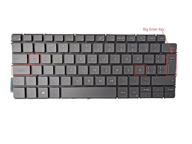 Alt view image 2 of 3 - Laptop Replacement Latin Spanish Layout for Dell inspiron 13 5390 5391 7306 7390 7391, inspiron 14 5405 5406 5490 5493 5498 7405 7490 7491 Laptop Keyboard Black with Backlit