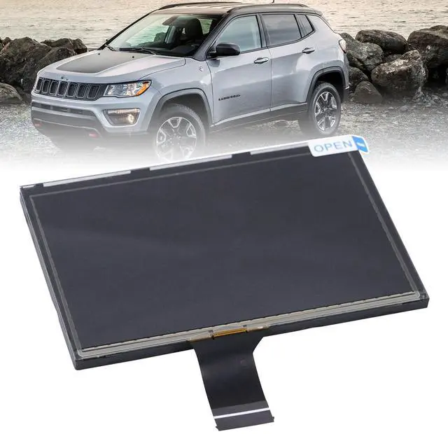 Main image of 7" uconnect Touch Screen Digitizer LCD Monitor Radio Navigation Compatible with Jeep Compass 2017 2018 2019 2020 Radio Navigation Replace # TDO-WXGA0700K00033-V2 TDO-WXGA0700K00057-V1
