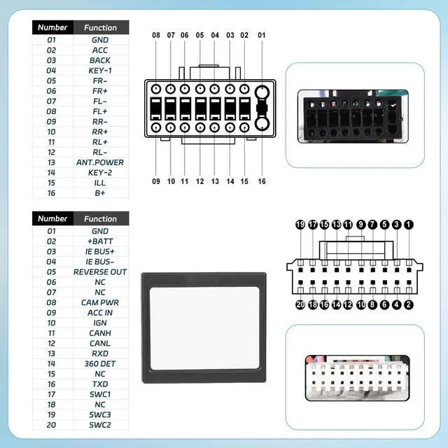 Alt view image 5 of 5 - NHOPEEW Radio Wiring Harness Adapter Connector Compatible with Toyota RAV4 Camry Fortuner Hilux Corolla Venza - Radio Harness Car with Canbus + Original USB Cable