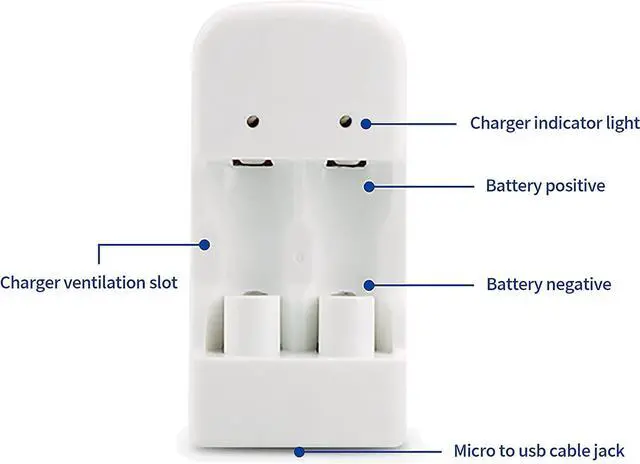 Alt view image 5 of 5 - USB CR2 3.0V Charger Set CR2 3V Camera Battery CR15H270 USB Charger with 4pcs 300Mah Rechargeable CR2 3V Battery for Instant mini25 Camera Photo Digital Harinezumi Sight Golf Rangefinder Disc Brake