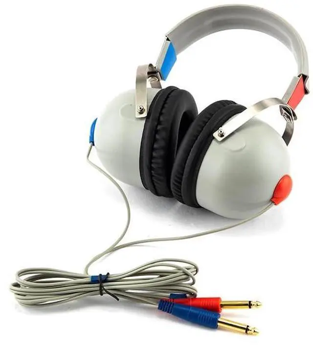 Main image of Pryqutia Audiometer Headsets Headphone, 3dB Audiometric Hearing Screening Headphone for Tdh39 Dd45 Audiometer, Air Conduction Earphone with Audiocups Noise Reducing